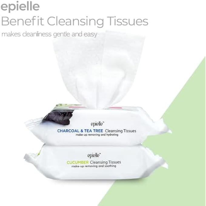 Epielle MAKEUP REMOVER WIPES, REMOVE WATERPROOF MASCARA, GENTLE DAILY FACIAL CLEANSER TOWELETTES WITH COLLAGEN, TEA TREE & ALOE VERA, STOCKING STUFFERS, 30 COUNT (PACK OF 6) - Image 2